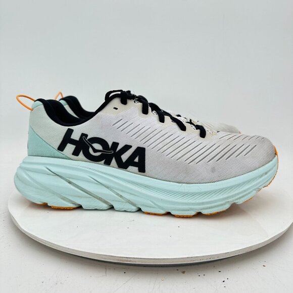Hoka One One Rincon 3 Men Size 8D 1119395-WBGL White Blue Glass Running Shoes - Picture 4 of 11